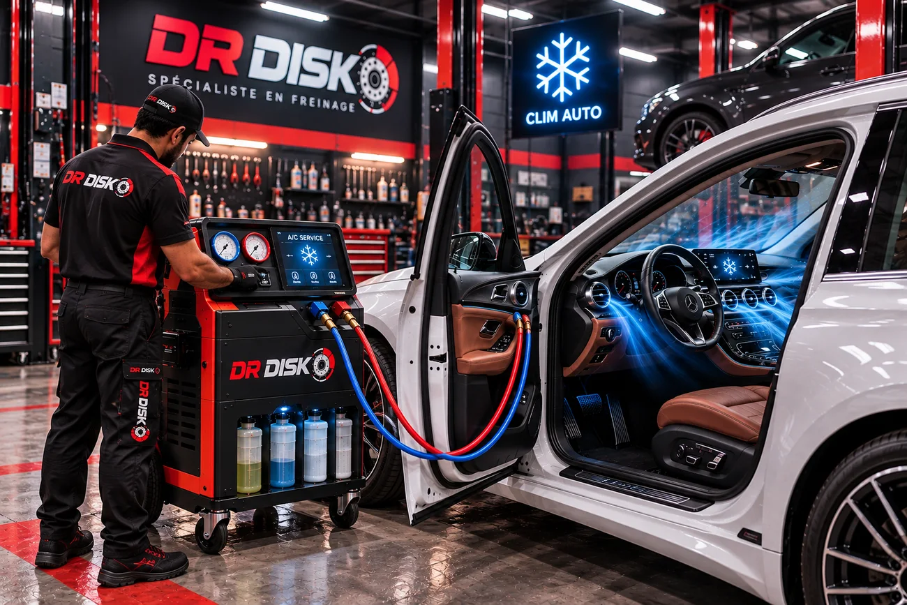 Contrôle et recharge de climatisation automobile chez Dr Disk